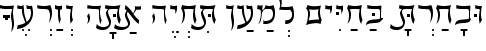Deut. 30:19 Hebrew Text