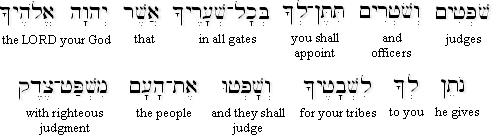 Deut 16:18 BHS