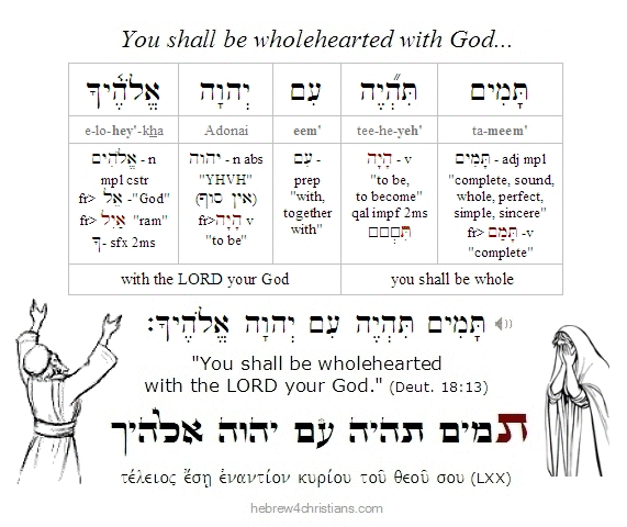Deut 18:13 Hebrew lesson