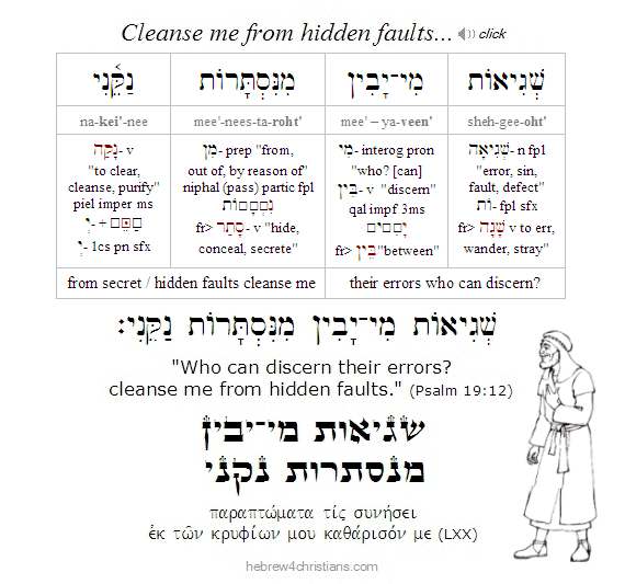 Psalm 19:12 Hebrew Lesson