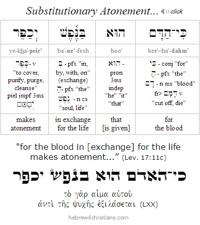 Lev 17:11c Hebrew analysis