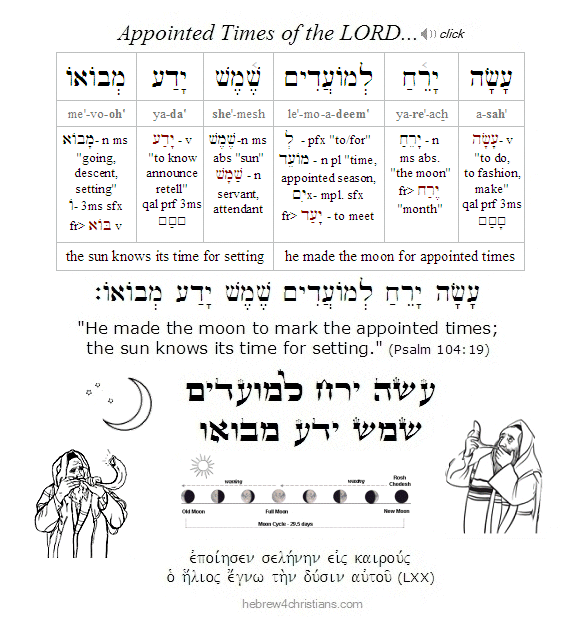 Psalm 104:19 Hebrew analysis