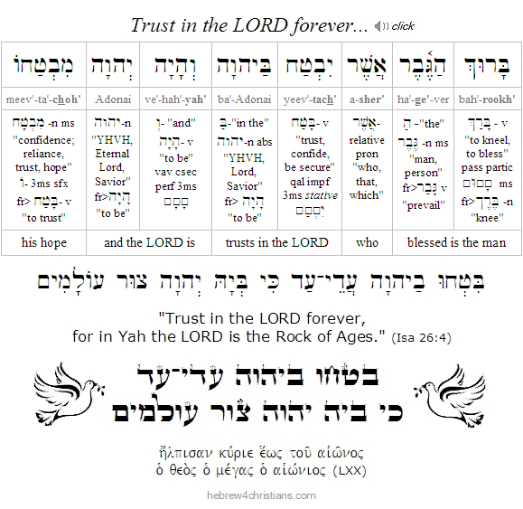 Isaiah 26:4 Hebrew lesson